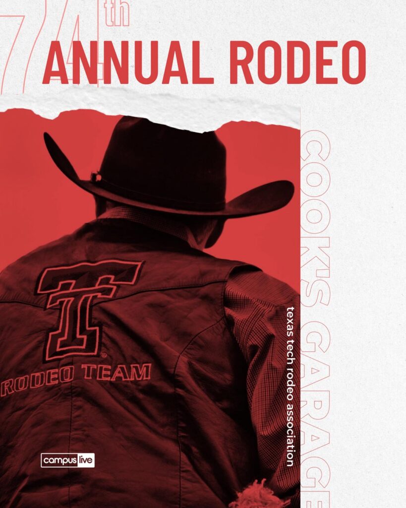 photo of the back of a the Texas Tech rodeo team vest